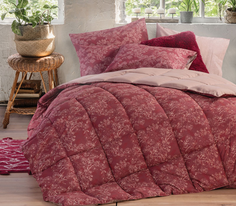 NEF-NEF ΠΑΠΛΩΜΑ ΜΟΝΟ PRIMEROSE MICROFIBER ΔΙΑΦΟΡΑ ΣΧΕΔΙΑ ΕΞΩΤ:100%MICROFIBER - ΕΣΩΤ:100%HOLLOWFIBER 160X220cm