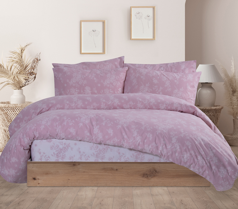 NEF-NEF ΣΕΤ ΠΑΠΛΩΜΑΤΟΘΗΚΗ ΥΠΕΡΔΙΠΛΗ OLIVIA 1X(240X230)+2X(52X72)cm PINK