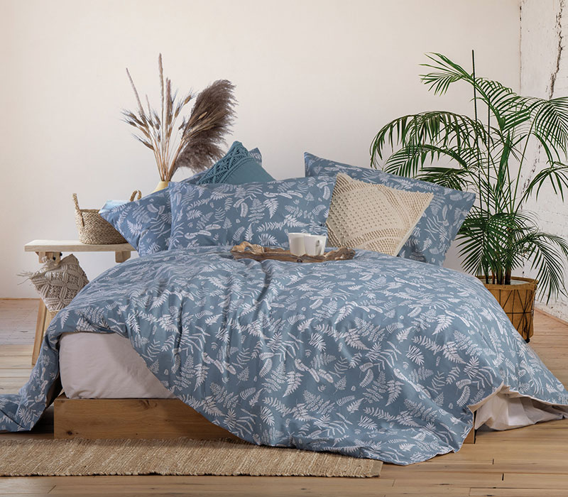 NEF-NEF ΜΑΞΙΛΑΡΟΘΗΚΗ ASSIA BLUE 52X72, 100% BAMBAKI - Image 3