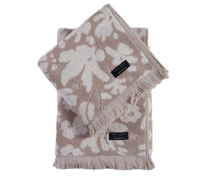 NEF-NEF ΠΕΤΣΕΤΑ ΜΠΑΝΙΟΥ ELEMENTS-FLOZERIA 70X140, 100% BAMBAKI