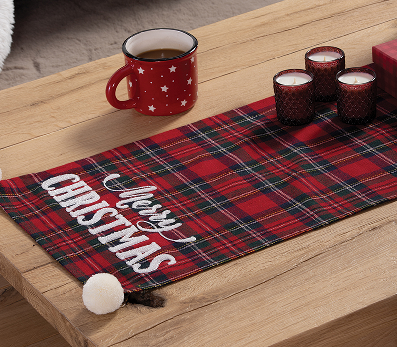 NEF-NEF ΧΡΙΣΤΟΥΓΕΝΝΙΑΤΙΚΗ ΤΡΑΒΕΡΣΑ RED CHECK 33X150