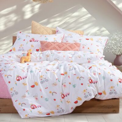 NEF-NEF ΠΑΙΔΙΚΑ ΣΕΤ ΣΕΝΤΟΝΙΑ ΜΟΝΑ HAPPY TODAY 170X260 NEF-NEF HOMEWARE, 100% BAMBAKI