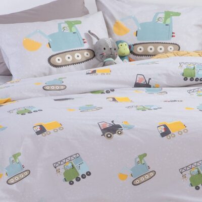 NEF-NEF ΠΑΙΔΙΚΑ ΣΕΤ ΣΕΝΤΟΝΙΑ ΜΟΝΑ FUN AT WORK 170X260 NEF-NEF HOMEWARE, 100% BAMBAKI - Image 3