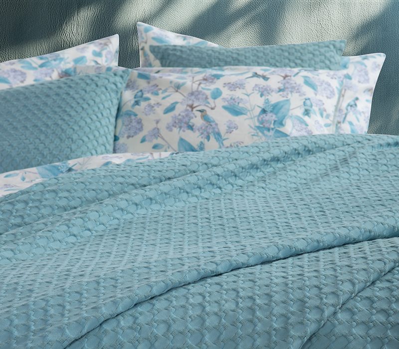 NEF-NEF ΚΟΥΒΕΡΤΑ ΠΙΚΕ ΥΠΕΡΔΙΠΛΗ ELMER BLUE 230X240 NEF-NEF HOMEWARE, 100% ΒΑΜΒΑΚΙ - Image 2
