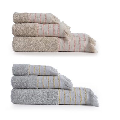 NEF-NEF ΣΕΤ ΠΕΤΣΕΤΕΣ 3 ΤΜΧ QUANTRO NEF-NEF HOMEWARE, 100% BAMBAKI
