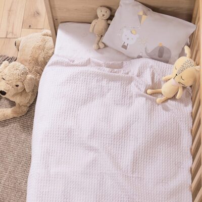 NEF-NEF ΒΡΕΦΙΚΗ ΚΟΥΒΕΡΤΑ ΠΙΚΕ ΚΟΥΝΙΑΣ HAPPY DAYS 110X150 NEF-NEF HOMEWARE, 100% BAMBAKI - Image 3