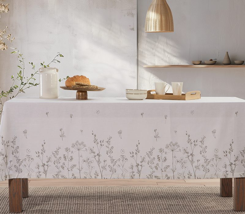 NEF-NEF ΤΡΑΠΕΖΟΜΑΝΤΗΛΟ CLARIS 140X140 NEF-NEF HOMEWARE, 50% BAMB-50% ΠΟΛ