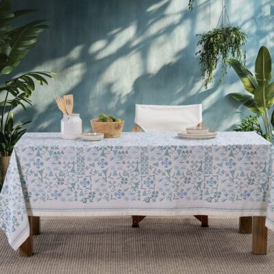 NEF-NEF ΤΡΑΠΕΖΟΜΑΝΤΗΛΟ CYANER BLUE 140X180 NEF-NEF HOMEWARE, 50% BAMB-50% ΠΟΛ