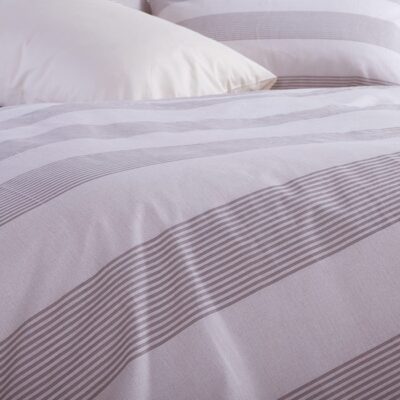 NEF-NEF ΣΕΤ ΣΕΝΤΟΝΙΑ ΒΑΜΒΑΚΕΡΑ ΥΠΕΡΔΙΠΛΑ CASUAL STRIPE ΜΕ ΛΑΣΤΙΧΟ  NEF-NEF HOMEWARE, 100% ΒΑΜΒΑΚΙ - Image 6