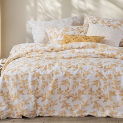 NEF-NEF ΣΕΤ ΣΕΝΤΟΝΙΑ ΒΑΜΒΑΚΕΡΑ ΜΟΝΑ SENCIL 170X270 NEF-NEF HOMEWARE, 100% ΒΑΜΒΑΚΙ - Image 2