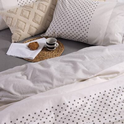NEF-NEF ΣΕΤ ΣΕΝΤΟΝΙΑ ΒΑΜΒΑΚΕΡΑ ΜΟΝΑ DONTER 170X270 NEF-NEF HOMEWARE, 100% ΒΑΜΒΑΚΙ - Image 3