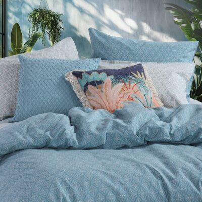 NEF-NEF ΣΕΤ ΣΕΝΤΟΝΙΑ ΒΑΜΒΑΚΕΡΑ ΜΟΝΑ SORENTO BLUE 170X270 NEF-NEF HOMEWARE, 100% ΒΑΜΒΑΚΙ - Image 3