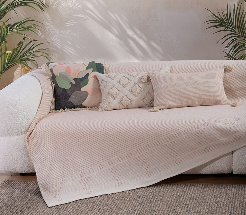NEF-NEF ΡΙΧΤΑΡΙ ΤΡΙΘΕΣΙΟΥ ΚΑΝΑΠΕ RESAN 180Χ300 NEF-NEF HOMEWARE, 100% BAMBAKI - Image 2