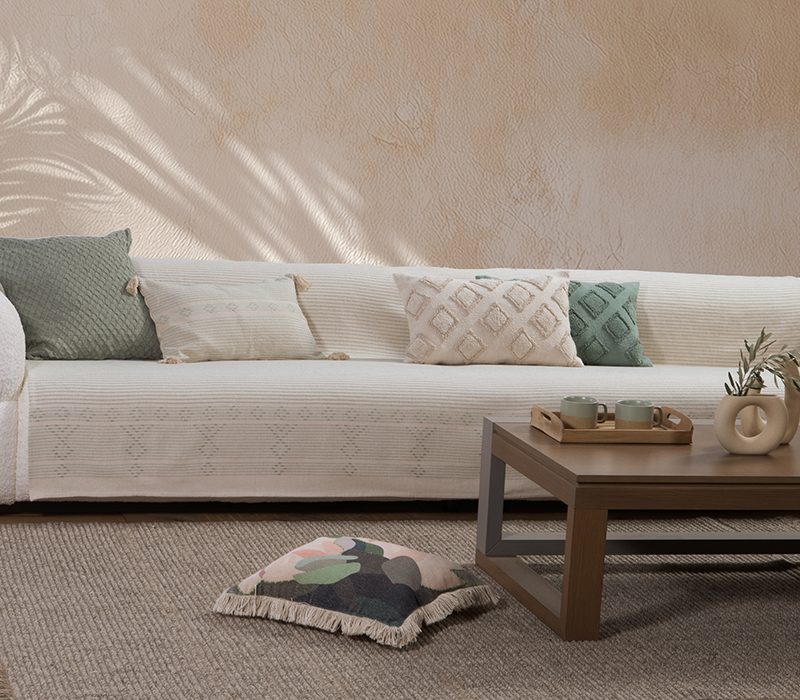 NEF-NEF ΡΙΧΤΑΡΙ ΤΡΙΘΕΣΙΟΥ ΚΑΝΑΠΕ RESAN 180Χ300 NEF-NEF HOMEWARE, 100% BAMBAKI - Image 3