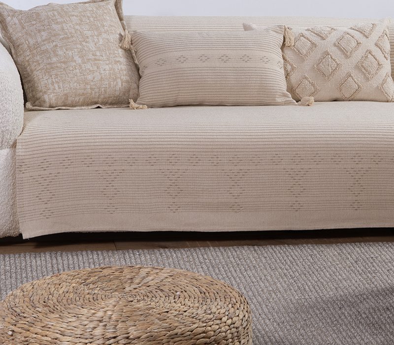 NEF-NEF ΡΙΧΤΑΡΙ ΤΡΙΘΕΣΙΟΥ ΚΑΝΑΠΕ RESAN 180Χ300 NEF-NEF HOMEWARE, 100% BAMBAKI - Image 4