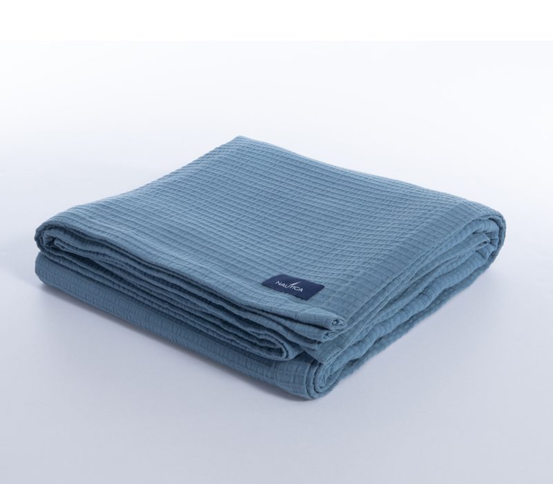 NEF-NEF ΚΟΥΒΕΡΤΑ ΠΙΚΕ ΥΠΕΡΔΙΠΛΗ NAUTICA - NAU NAVY 230X240 NEF-NEF HOMEWARE, 100% ΒΑΜΒΑΚΙ - Image 4