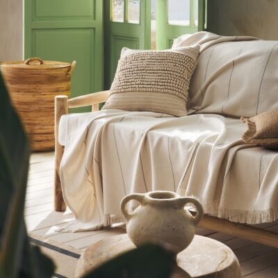 Ριχτάρι Πολυθρόνας 220x170cm GOFIS HOME  Izara Natural/Grey 185/05 - Image 2