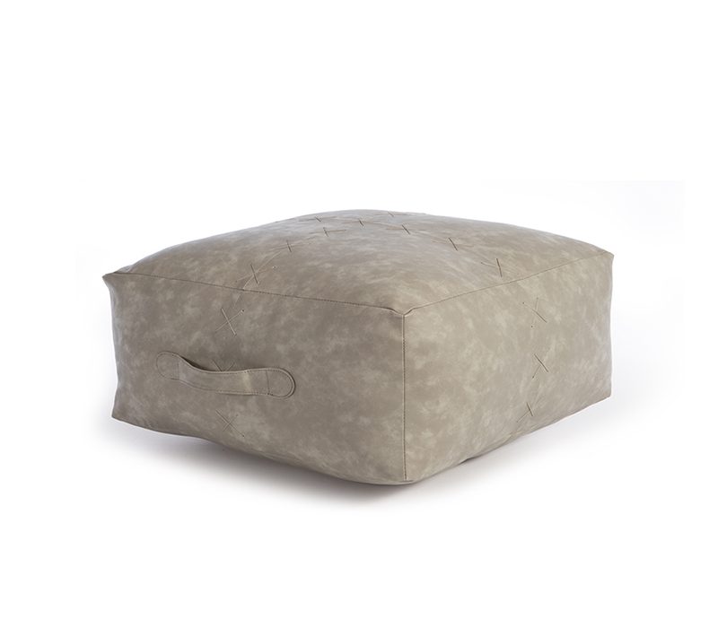 ΔΙΑΚΟΣΜΗΤΙΚΟ ΠΟΥΦ LETHAL 50X50X25 ΜΕ ΥΦΗ ΔΕΡΜΑΤΟΣ NEF-NEF HOMEWARE, ΤΕΧΝΗΤΟ ΔΕΡΜΑ - Image 2