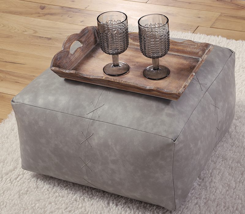 ΔΙΑΚΟΣΜΗΤΙΚΟ ΠΟΥΦ LETHAL 50X50X25 ΜΕ ΥΦΗ ΔΕΡΜΑΤΟΣ NEF-NEF HOMEWARE, ΤΕΧΝΗΤΟ ΔΕΡΜΑ - Image 3