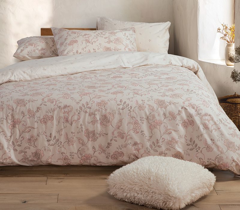 ΣΕΤ ΠΑΠΛΩΜΑΤΟΘΗΚΗ ΥΠΕΡΔΙΠΛΗ CARENA 240Χ230 NEF-NEF HOMEWARE, 100% ΒΑΜΒΑΚΙ