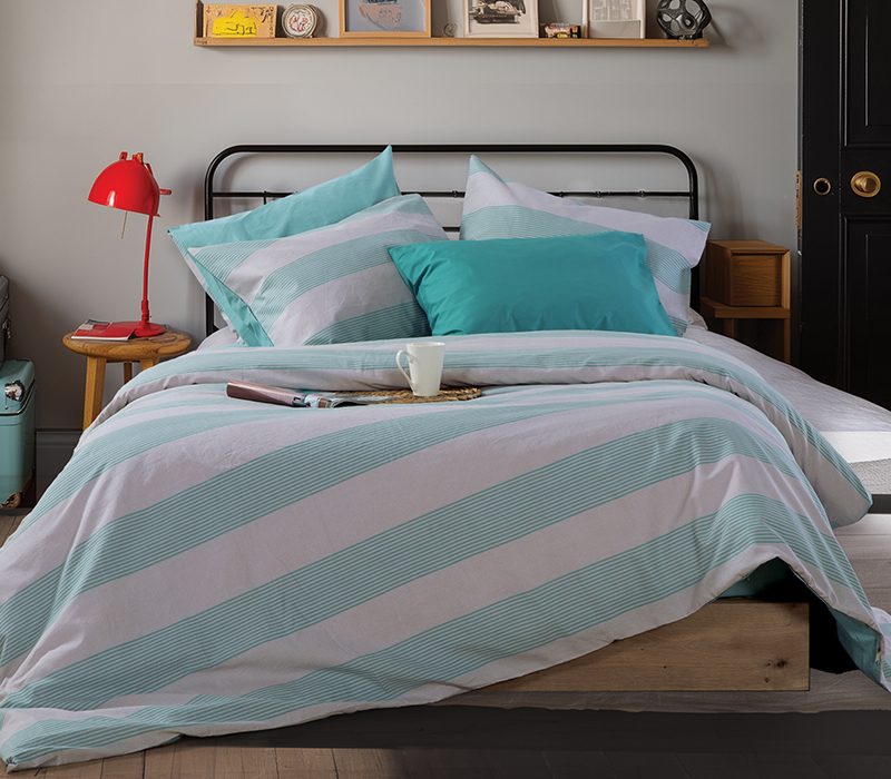 ΣΕΤ ΠΑΠΛΩΜΑΤΟΘΗΚΗ ΥΠΕΡΔΙΠΛΗ CASUAL STRIPE 240Χ230 NEF-NEF HOMEWARE, 100% ΒΑΜΒΑΚΙ - Image 3
