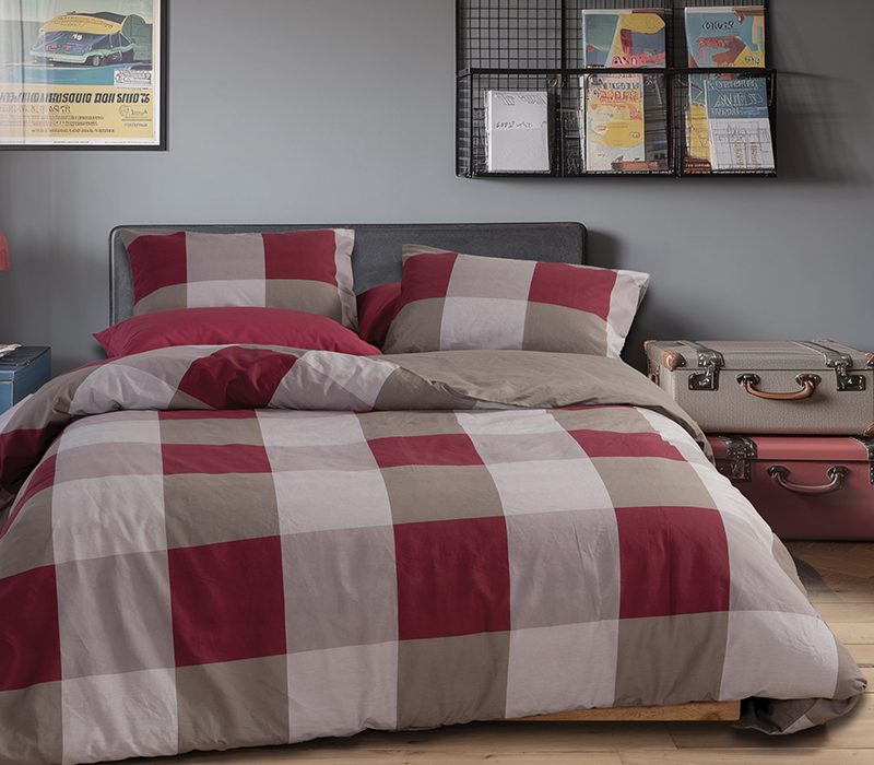 ΣΕΤ ΠΑΠΛΩΜΑΤΟΘΗΚΗ ΥΠΕΡΔΙΠΛΗ CASUAL CHECK 240Χ230 NEF-NEF HOMEWARE, 100% ΒΑΜΒΑΚΙ - Image 2
