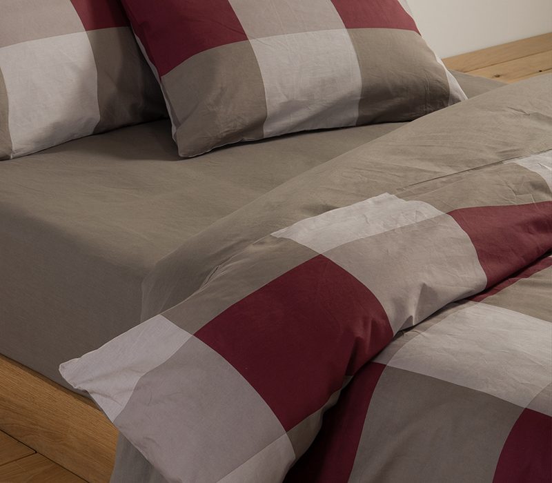 ΣΕΤ ΠΑΠΛΩΜΑΤΟΘΗΚΗ ΥΠΕΡΔΙΠΛΗ CASUAL CHECK 240Χ230 NEF-NEF HOMEWARE, 100% ΒΑΜΒΑΚΙ - Image 5