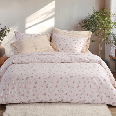 ΣΕΤ ΣΕΝΤΟΝΙΑ ΥΠΕΡΔΙΠΛΑ LORALEY 240X270 NEF-NEF HOMEWARE, 100% ΒΑΜΒΑΚΙ