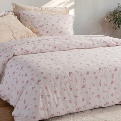 ΣΕΤ ΠΑΠΛΩΜΑΤΟΘΗΚΗ ΥΠΕΡΔΙΠΛΗ LORALEY 240X230 NEF-NEF HOMEWARE, 100% ΒΑΜΒΑΚΙ - Image 2