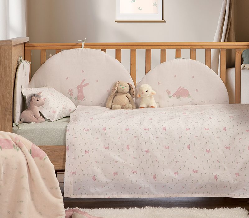 ΒΡΕΦΙΚΑ ΣΕΤ ΣΕΝΤΟΝΙΑ ΚΟΥΝΙΑΣ COUNTRY BUNNY  NEF-NEF HOMEWARE, 100% ΒΑΜΒΑΚΙ