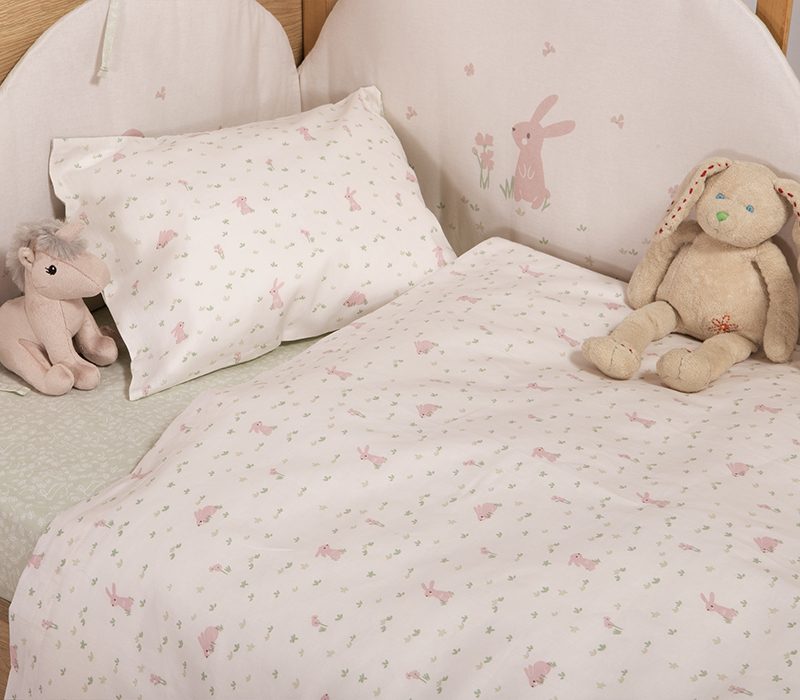 ΒΡΕΦΙΚΑ ΣΕΤ ΣΕΝΤΟΝΙΑ ΚΟΥΝΙΑΣ COUNTRY BUNNY  NEF-NEF HOMEWARE, 100% ΒΑΜΒΑΚΙ - Image 2
