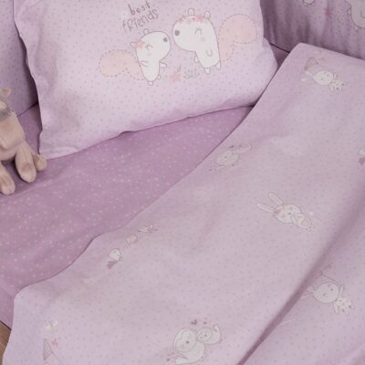 ΒΡΕΦΙΚΑ ΣΕΤ ΣΕΝΤΟΝΙΑ ΚΟΥΝΙΑΣ BEST FRIENDS  NEF-NEF HOMEWARE, 100% ΒΑΜΒΑΚΙ - Image 2