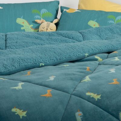 ΠΑΙΔΙΚΟ ΚΟΥΒΕΡΤΟΠΑΠΛΩΜΑ ΜΟΝΟ DINOS ON WHEELS 160Χ220 NEF-NEF HOMEWARE, ΥΦ:100% ΠΟΛΥΕΣΤΕΡΑΣ ΓΕΜΙΣΜΑ:100% ΠΟΛΥΕΣΤΕΡΑΣ  ΠΙΣΩ:ΓΟΥΝΑ - Image 2