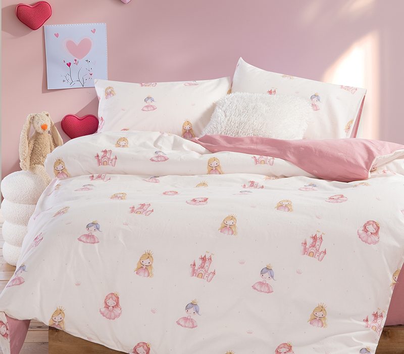 ΠΑΙΔΙΚΑ ΣΕΤ ΣΕΝΤΟΝΙΑ ΜΟΝΑ OUR PRINCESS 170Χ260 NEF-NEF HOMEWARE, 100% ΒΑΜΒΑΚΙ
