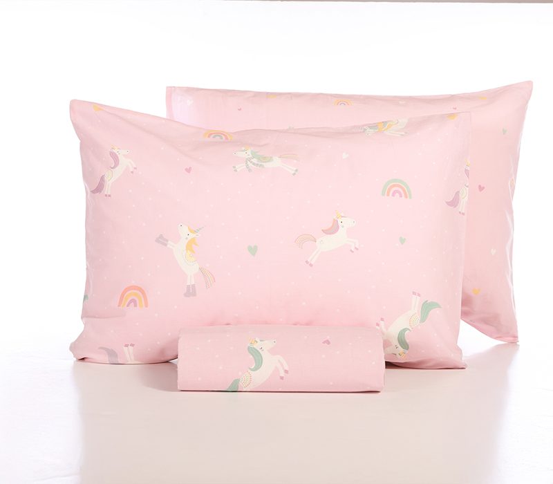 ΠΑΙΔΙΚΗ ΣΕΤ ΠΑΠΛΩΜΑΤΟΘΗΚΗ ΜΟΝΗ UNICORNS STYLE 160Χ240 NEF-NEF HOMEWARE, 100% ΒΑΜΒΑΚΙ - Image 4