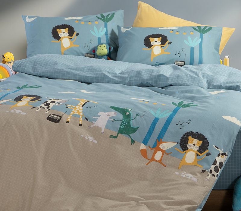 ΠΑΙΔΙΚΗ ΣΕΤ ΠΑΠΛΩΜΑΤΟΘΗΚΗ ΜΟΝΗ WILD DANCE 160Χ240 NEF-NEF HOMEWARE, 100% ΒΑΜΒΑΚΙ - Image 3