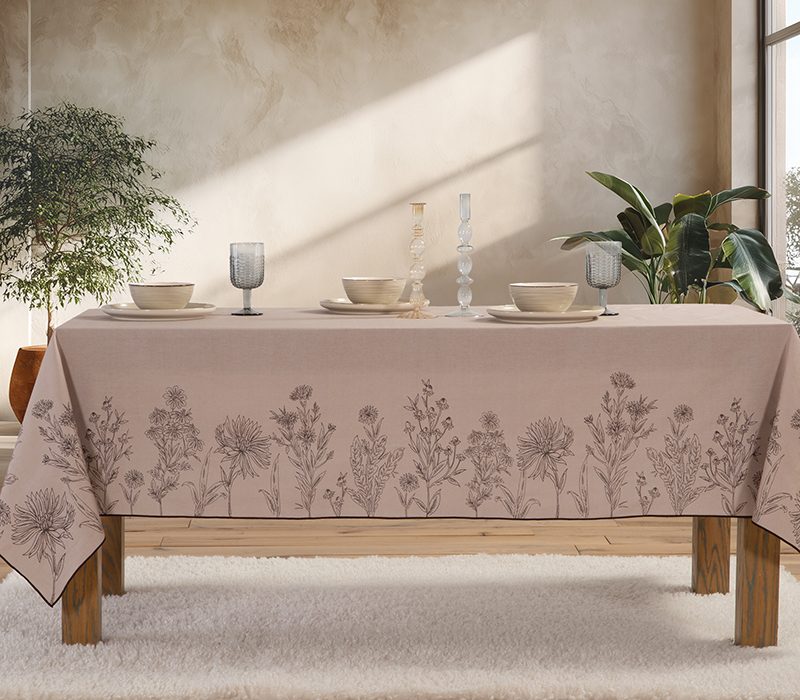 ΤΡΑΠΕΖΟΜΑΝΤΗΛΟ KERKYNIA 140X180 NEF-NEF HOMEWARE, 100% ΒΑΜΒΑΚΙ