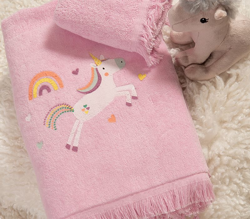 ΠΑΙΔΙΚΕΣ ΠΕΤΣΕΤΕΣ ΣΕΤ 2TMX UNICORNS STYLE NEF-NEF HOMEWARE, 100% ΒΑΜΒΑΚΙ - Image 2