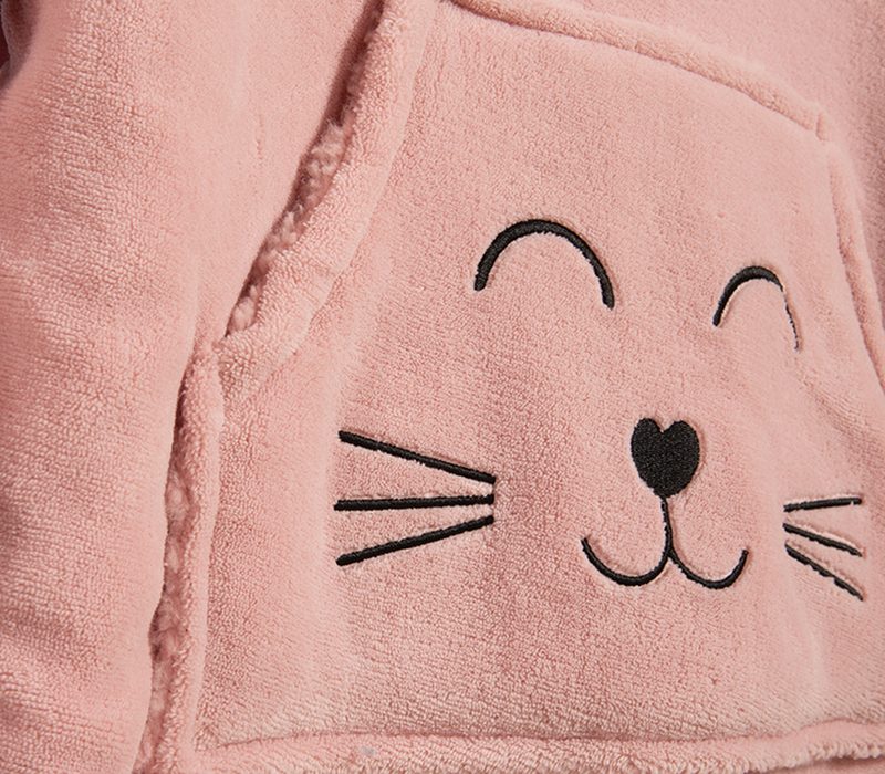 ΠΑΙΔΙΚΟ ΠΟΝΤΣΟ SMILING CAT NEF-NEF HOMEWARE, 100% ΠΟΛΥΕΣΤΕΡΑΣ - Image 2