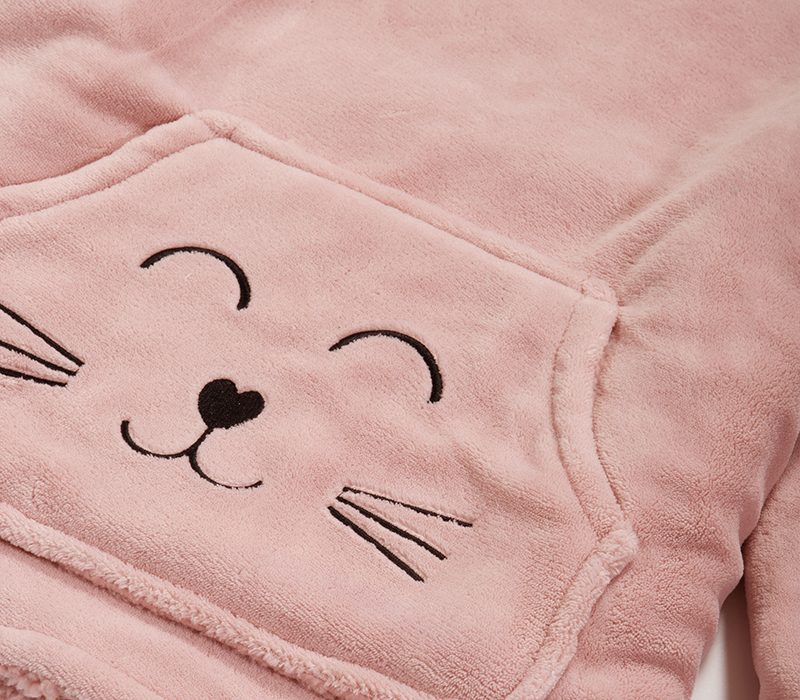 ΠΑΙΔΙΚΟ ΠΟΝΤΣΟ SMILING CAT NEF-NEF HOMEWARE, 100% ΠΟΛΥΕΣΤΕΡΑΣ - Image 5