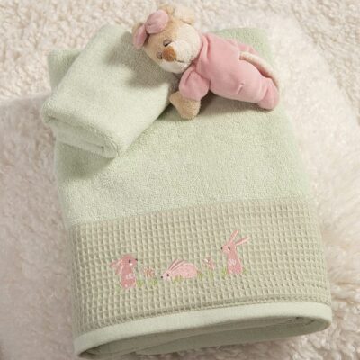 ΒΡΕΦΙΚΕΣ ΠΕΤΣΕΤΕΣ ΣΕΤ 2TMX COUNTRY BUNNY NEF-NEF HOMEWARE, 100% ΒΑΜΒΑΚΙ