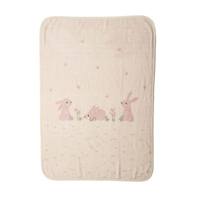 ΒΡΕΦΙΚΗ ΚΟΥΒΕΡΤΑ ΚΟΥΝΙΑΣ COUNTRY BUNNY 100Χ140 NEF-NEF HOMEWARE, 100% ΠΟΛΥΕΣΤΕΡΑΣ - IVORY