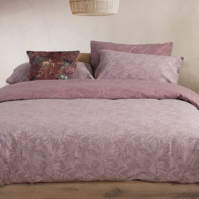 ΣΕΤ ΣΕΝΤΟΝΙΑ ΥΠΕΡΔΙΠΛΑ DAZIER ΜΕ ΛΑΣΤΙΧΟ  NEF-NEF HOMEWARE, 100% ΒΑΜΒΑΚΙ - MAUVE