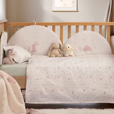 ΒΡΕΦΙΚΑ ΣΕΤ ΣΕΝΤΟΝΙΑ ΚΟΥΝΙΑΣ COUNTRY BUNNY  NEF-NEF HOMEWARE, 100% ΒΑΜΒΑΚΙ - ECRU/MINT