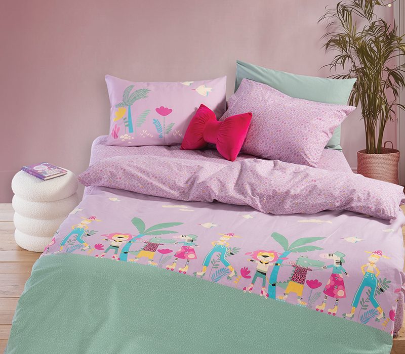 ΠΑΙΔΙΚΑ ΣΕΤ ΣΕΝΤΟΝΙΑ ΜΟΝΑ ROLLER FRIENDS 170Χ260 NEF-NEF HOMEWARE, 100% ΒΑΜΒΑΚΙ - Image 5