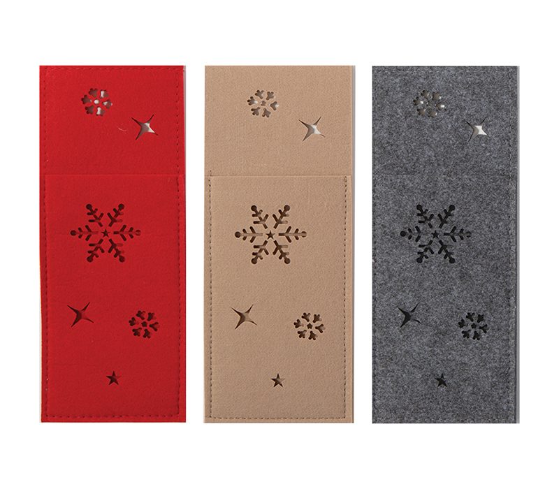 ΧΡΙΣΤΟΥΓΕΝΝΙΑΤΙΚΗ ΘΗΚΗ ΜΑΧΑΙΡΟΠΗΡΟΥΝΩΝ 2 ΤΜΧ SNOW FELT NEF-NEF HOMEWARE, 100% ΠΟΛΥΕΣΤΕΡΑΣ