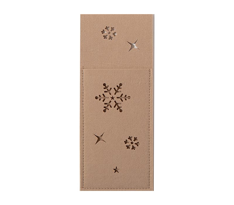 ΧΡΙΣΤΟΥΓΕΝΝΙΑΤΙΚΗ ΘΗΚΗ ΜΑΧΑΙΡΟΠΗΡΟΥΝΩΝ 2 ΤΜΧ SNOW FELT NEF-NEF HOMEWARE, 100% ΠΟΛΥΕΣΤΕΡΑΣ - Image 4