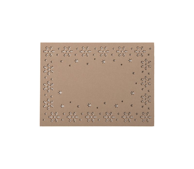 ΧΡΙΣΤΟΥΓΕΝΝΙΑΤΙΚΟ ΣΟΥΠΛΑ SNOW FELT 2 TMX BEIGE NEF-NEF HOMEWARE, 100% ΠΟΛΥΕΣΤΕΡΑΣ