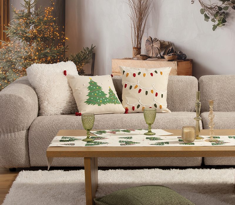 ΧΡΙΣΤΟΥΓΕΝΝΙΑΤΙΚΗ ΤΡΑΒΕΡΣΑ HAPPY HOLIDAY 33X150 NEF-NEF HOMEWARE, 89% BAMBΑΚΙ-7% ΜΕΤΑΛΛΙΚΟ ΝΗΜΑ-4% ΠΟΛΥΕΣΤΕΡΑΣ ΠΙΣΩ:100% BAMBΑΚΙ
