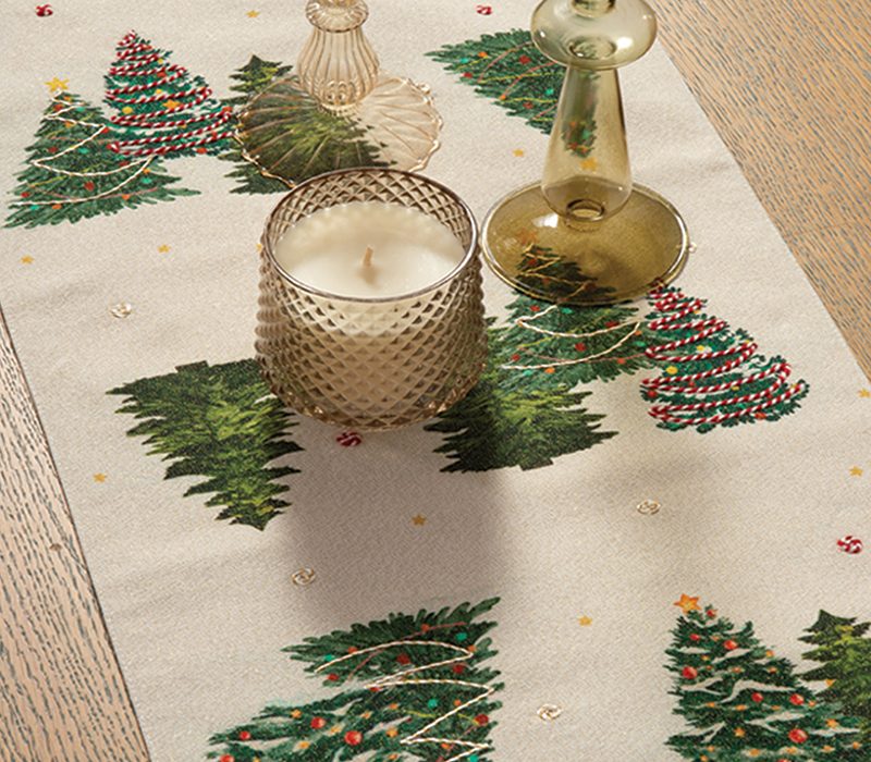 ΧΡΙΣΤΟΥΓΕΝΝΙΑΤΙΚΗ ΤΡΑΒΕΡΣΑ HAPPY HOLIDAY 33X150 NEF-NEF HOMEWARE, 89% BAMBΑΚΙ-7% ΜΕΤΑΛΛΙΚΟ ΝΗΜΑ-4% ΠΟΛΥΕΣΤΕΡΑΣ ΠΙΣΩ:100% BAMBΑΚΙ - Image 2